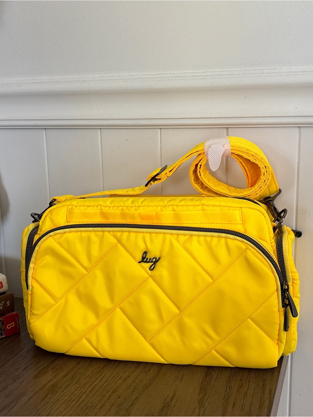 Lug Trolley 2 Crossbody Bag Yellow Travel NEW